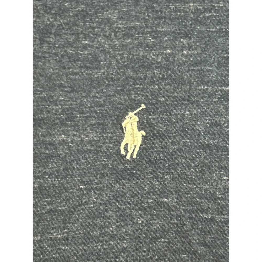 Polo Ralph Lauren Mens Classic Fit V-Neck Long Sleeve‎ T-Shirt Navy Blue Large